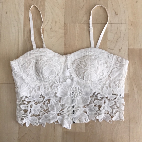 lace corset crop top